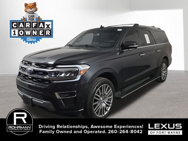 2022 Ford Expedition Max Limited in Dark Matter Metallic — front three-quarter view