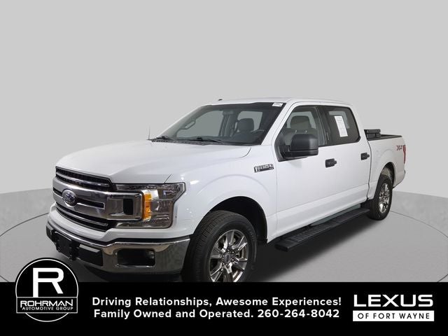 2018 Ford F-150 XLT in Oxford White — front three-quarter view