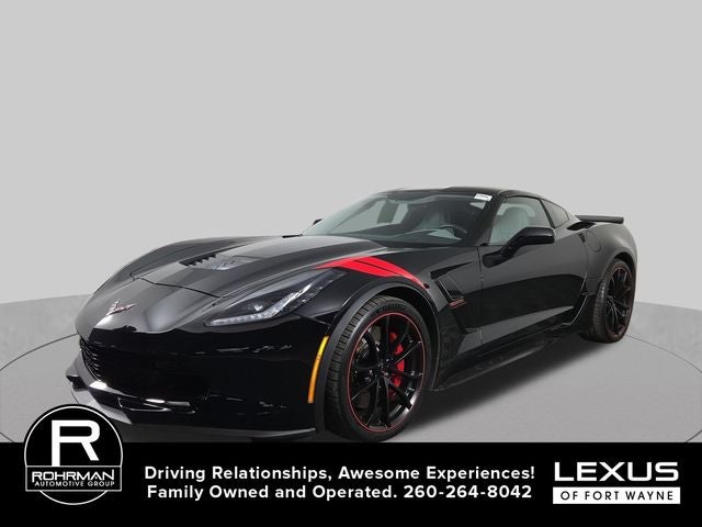 2019 Chevrolet Corvette Grand Sport 3LT in Black — front three-quarter view