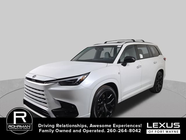 2026 Lexus TX F SPORT HANDLING AWD in Wind Chill Pearl — front three-quarter view