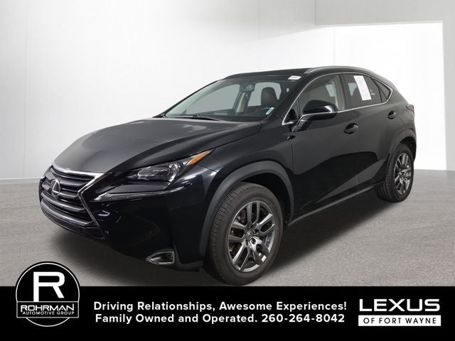 2015 Lexus NX 200t in Obsidian — front three-quarter view