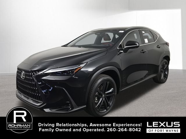 2026 Lexus NX LUXURY AWD in Caviar — front three-quarter view