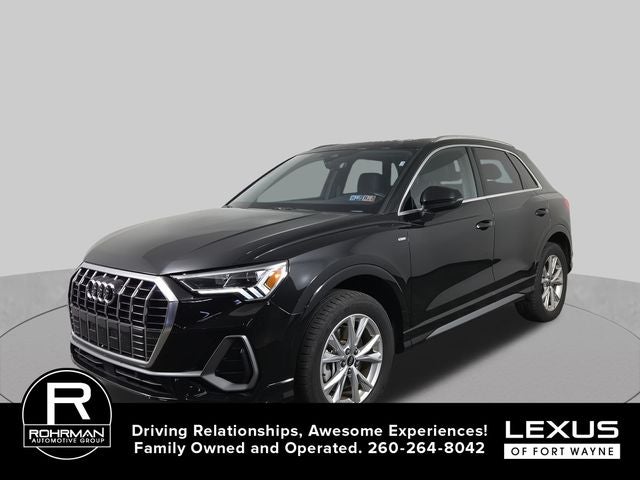 2025 Audi Q3 Premium S Line quattro in Black — front three-quarter view